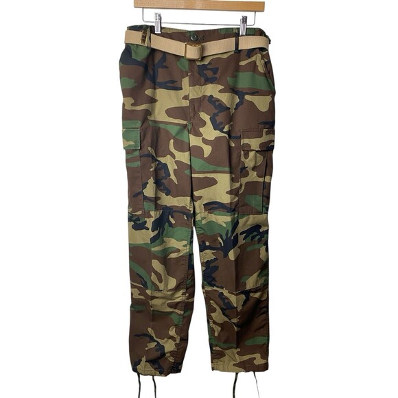 Propper Woodland Camo Ripstop Cargo Pants Men's S/R Military BDU Tactical w/Belt - Picture 1 of 9